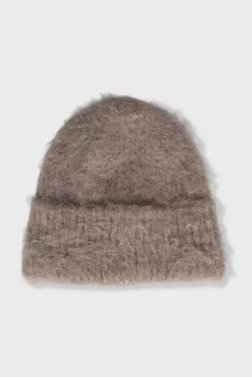 Brown knitted hat