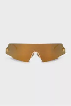 Gold sunglasses with gradient lenses