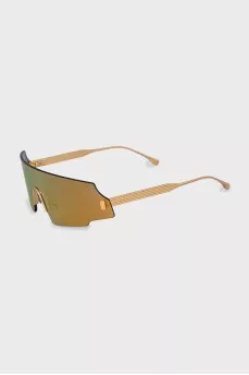 Gold sunglasses with gradient lenses