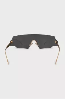 Gold sunglasses with gradient lenses