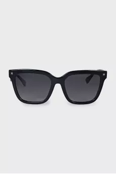 Rectangular sunglasses with signature print