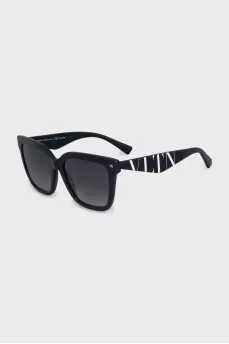 Rectangular sunglasses with signature print