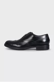 Men's leather round toe derby shoes