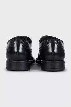 Men's leather round toe derby shoes