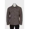Men's wool shirt coat with tag