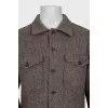 Men's wool shirt coat with tag