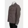 Men's wool shirt coat with tag