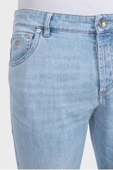 Мужские голубые джинсы skinny fit