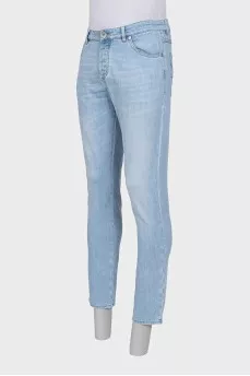 Мужские голубые джинсы skinny fit