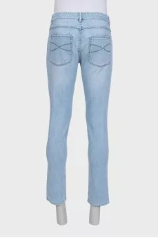 Мужские голубые джинсы skinny fit