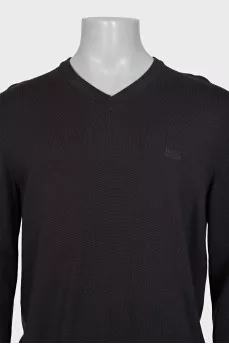 Men's brown wool pullover
