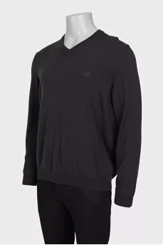 Men's brown wool pullover