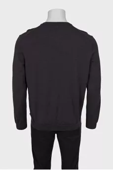 Men's brown wool pullover