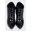 Patent leather ankle boots with heels