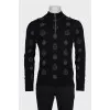 Men's wool pullover with signature print