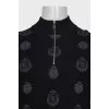 Men's wool pullover with signature print