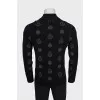 Men's wool pullover with signature print