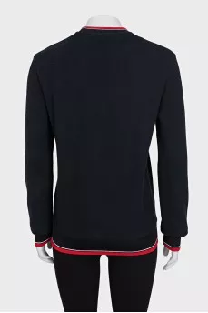 Black sweatshirt with a patch