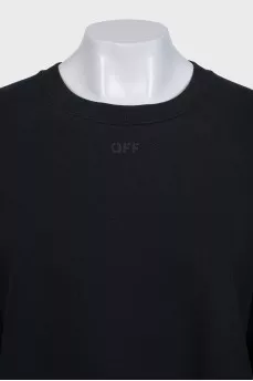 Men's black sweatshirt with a signature print