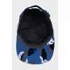 Men's blue cap with military print