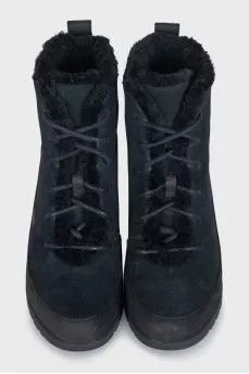 Insulated lace-up ankle boots