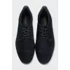 Black suede brogues