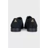 Black suede brogues