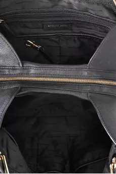 Black tote with gold hardware