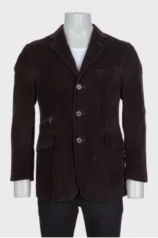 Men's brown velvet jacket