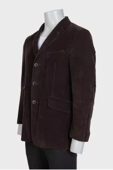 Men's brown velvet jacket