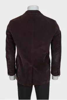Men's brown velvet jacket