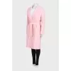 Pink wool coat with belt