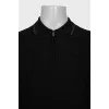 Men's black cashmere and silk pullover