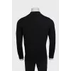 Men's black cashmere and silk pullover