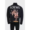 Men's bomber jacket with a print on the back