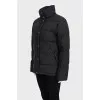 Black jacket with brand logo