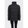 Black jacket with brand logo
