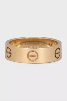 Love ring in yellow gold