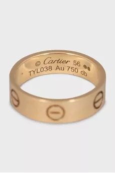 Love ring in yellow gold