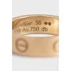 Love ring in yellow gold