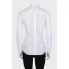 Straight-cut shirt with mother-of-pearl buttons