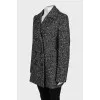 Short, straight-cut coat with buttons