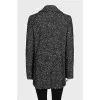 Short, straight-cut coat with buttons