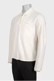 Men's beige jumper with a zipper