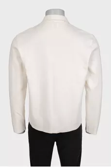 Men's beige jumper with a zipper