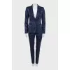 Animal print jacket and trouser suit