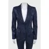 Animal print jacket and trouser suit