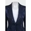 Animal print jacket and trouser suit