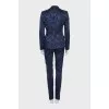 Animal print jacket and trouser suit