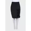 Straight skirt decorated with frills
